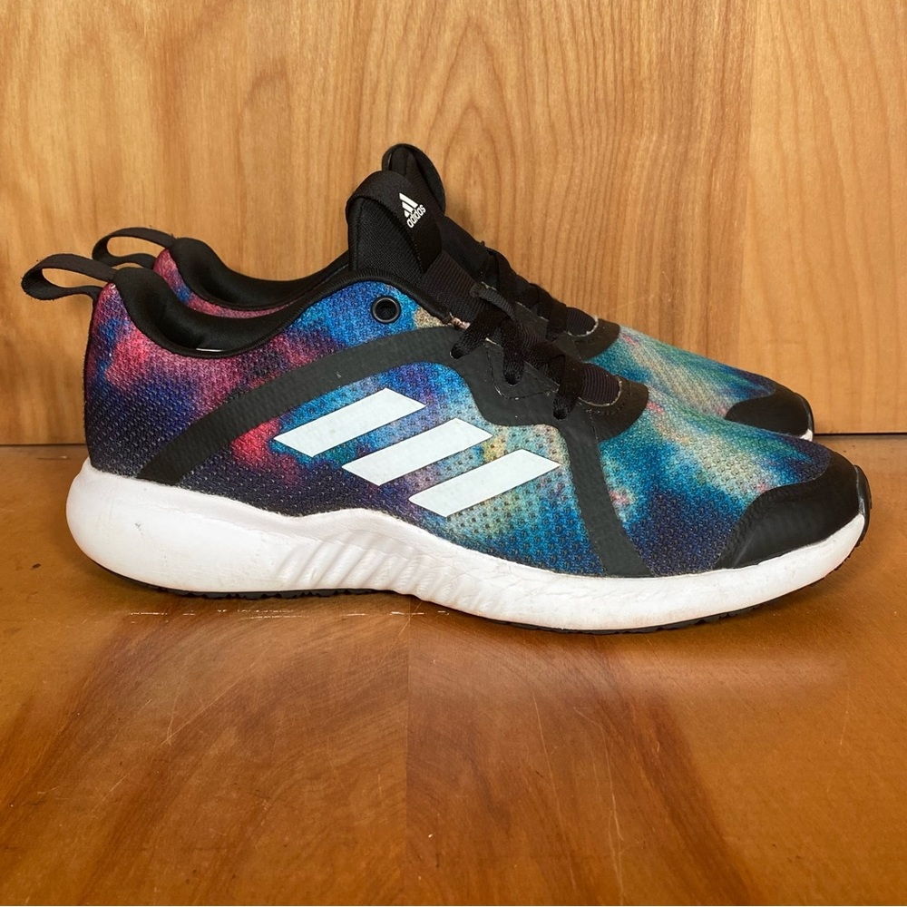 Womens 5.5 Youth 4 Adidas Fortarun X Athletic Shoes Black Blue SEF0160